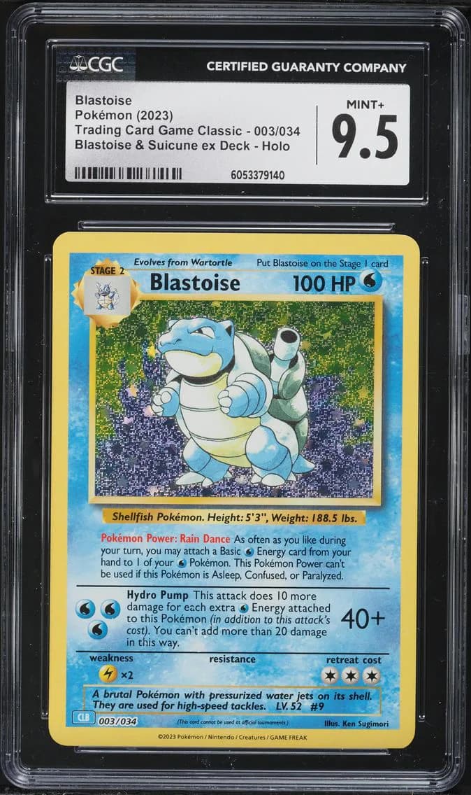 Blastoise, Trading Card Game Classic - CLV, CLC, CLB, CGC 9.5