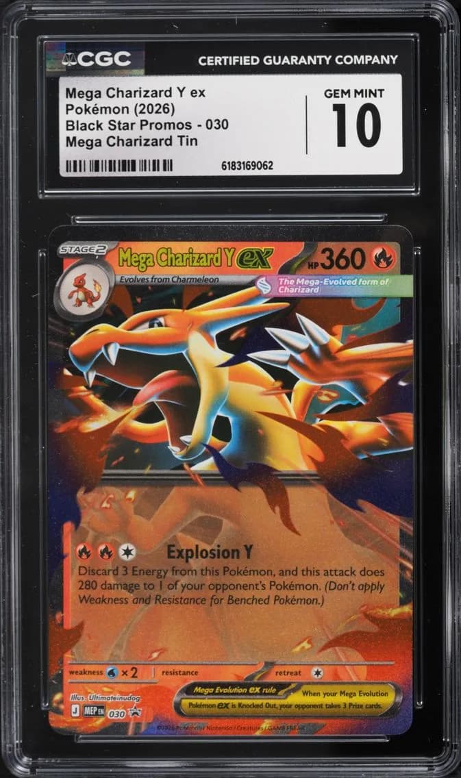 Y EX, Black Star Promos - Mega Evolution MEP EN, CGC 10