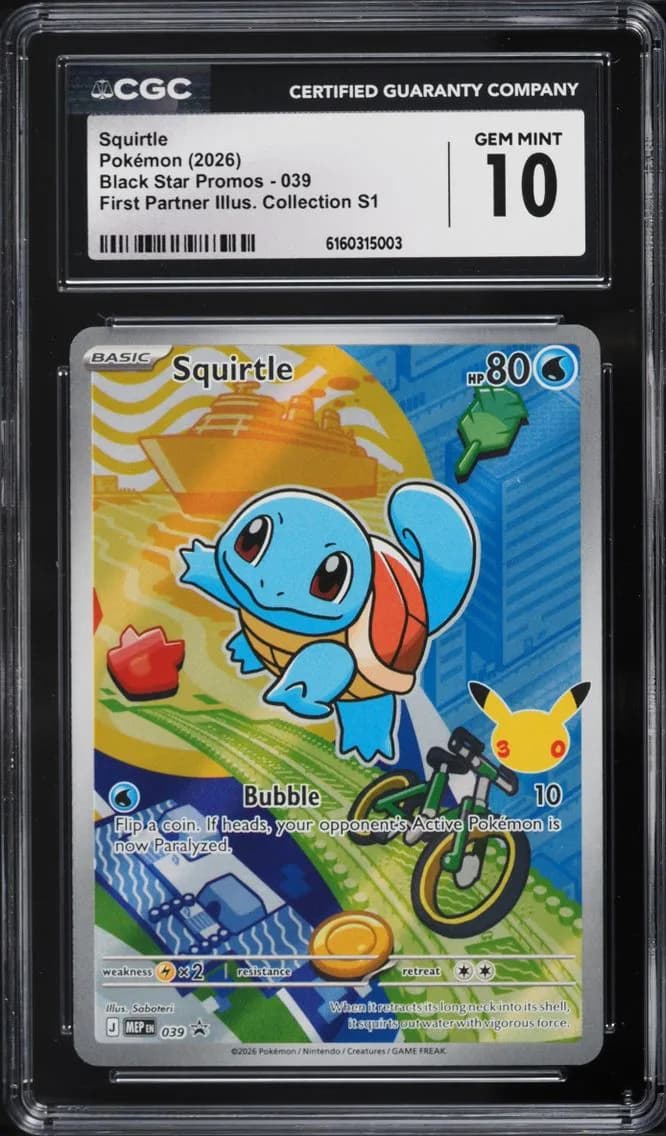 Squirtle, Black Star Promos - Mega Evolution MEP EN, CGC 10