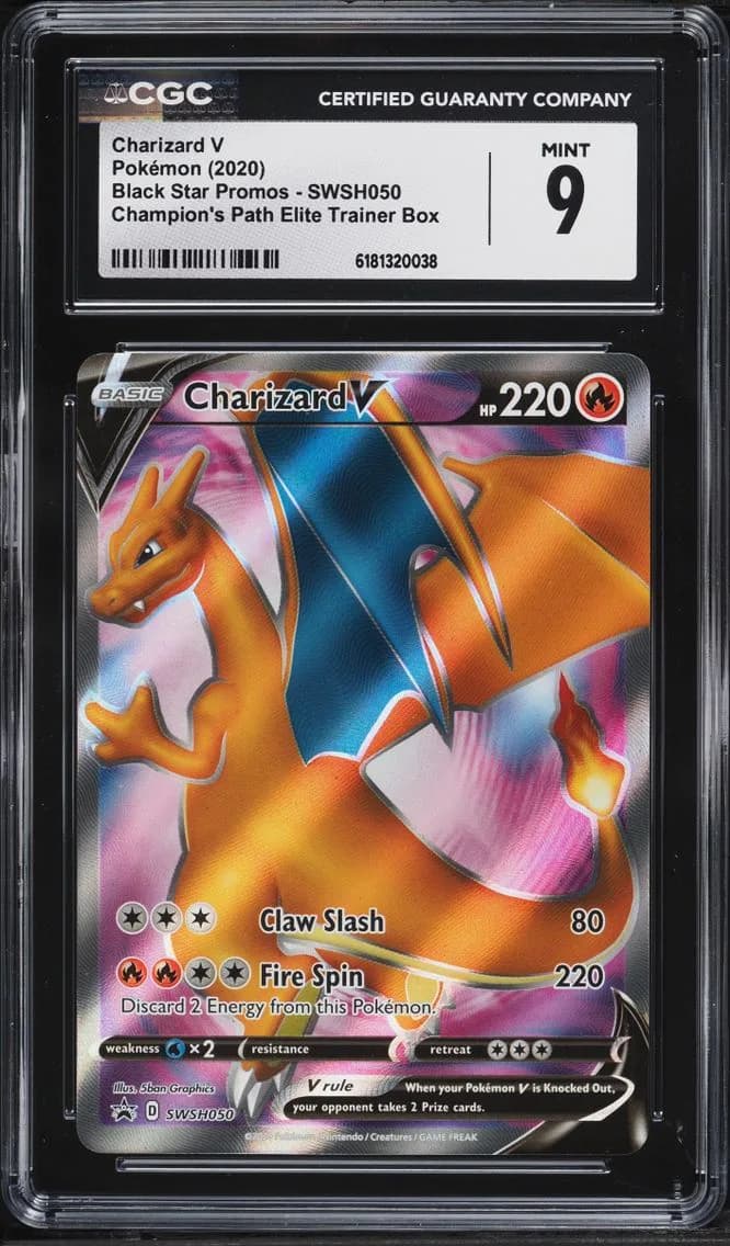 Charizard V, Black Star Promos - Sword & Shield, CGC 9