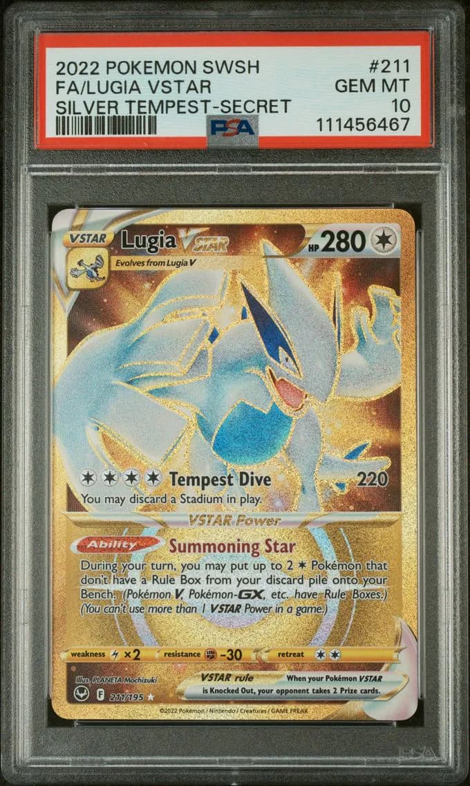 Lugia VSTAR, Sword & Shield Silver Tempest, PSA 10