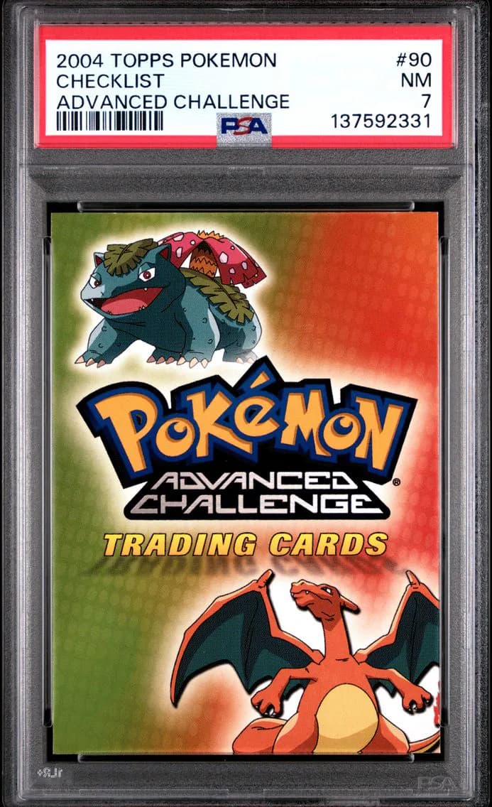 Checklist, Topps Pokemon Advanced Challenge, PSA 7