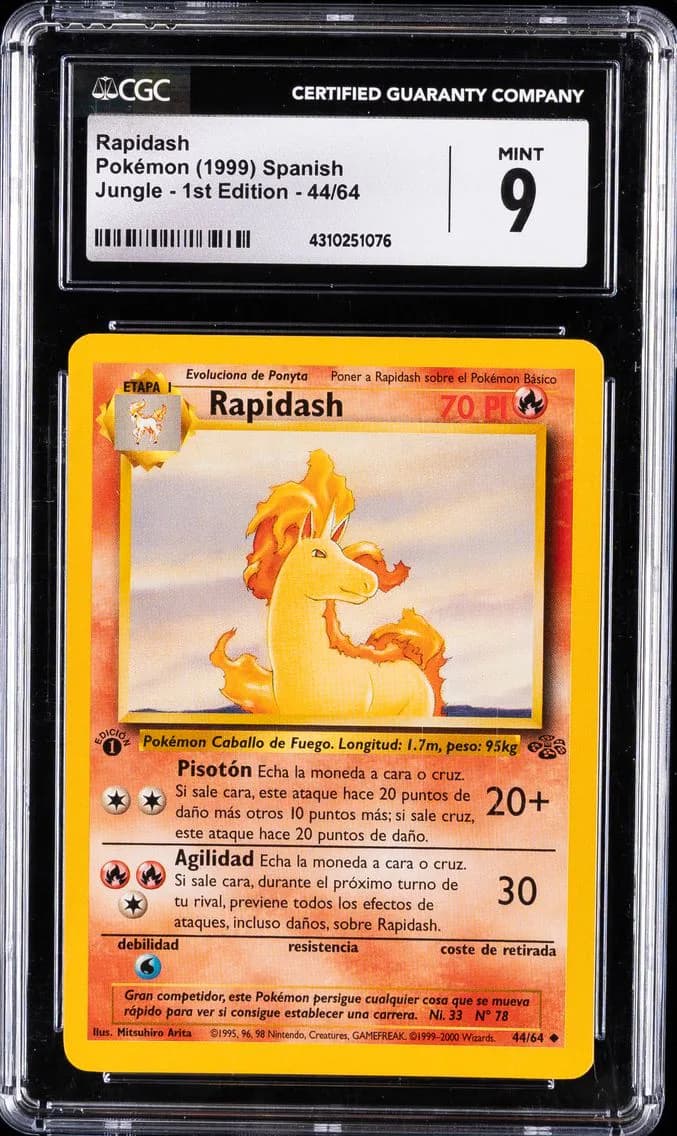 Rapidash, Jungle - 1st Edition - Spanish, CGC 9