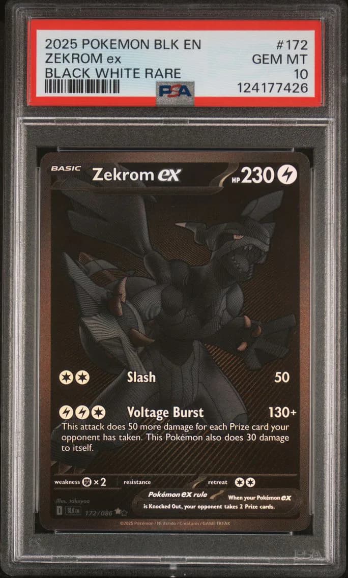 Zekrom EX, Black Bolt, PSA 10