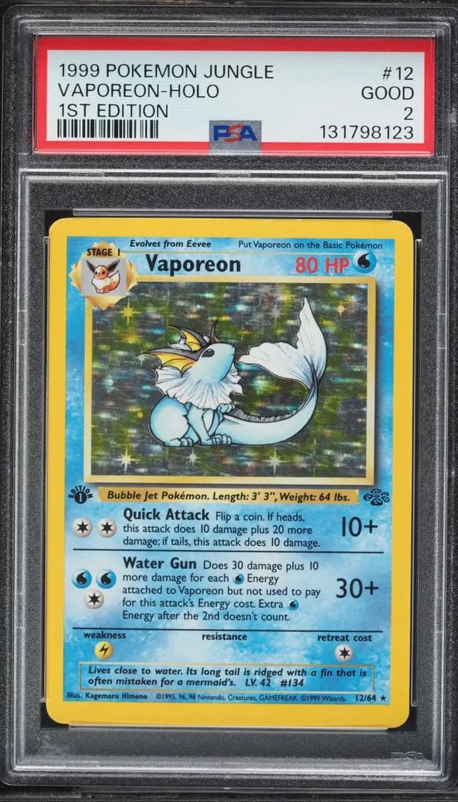 Vaporeon-Holo, Jungle, PSA 2