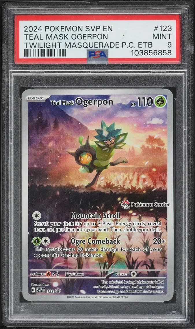 Teal Mask Ogerpon, SV Black Star Promo, PSA 9