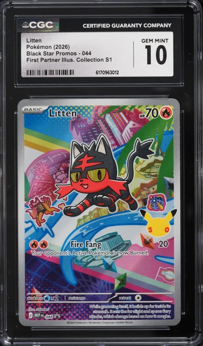 Litten, Black Star Promos - Mega Evolution MEP EN, CGC 10