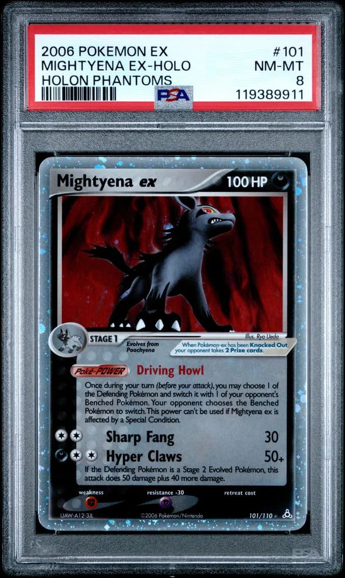 Mightyena EX-Holo, EX Holon Phantoms, PSA 8