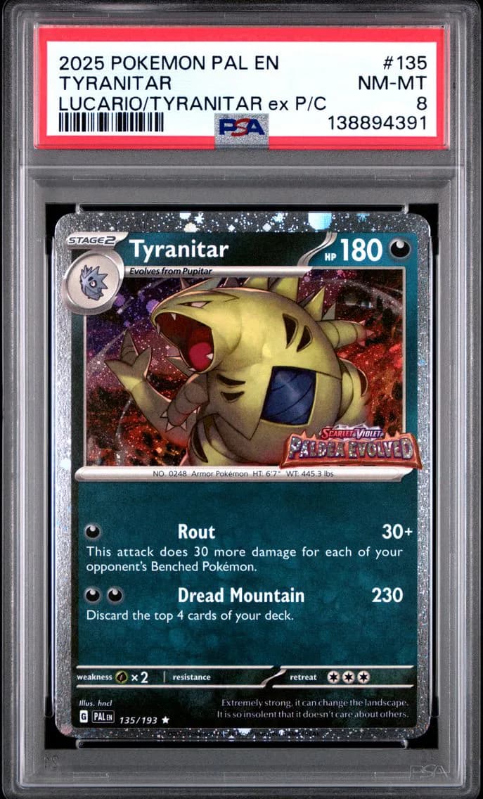 Tyranitar, Paldea Evolved, PSA 8