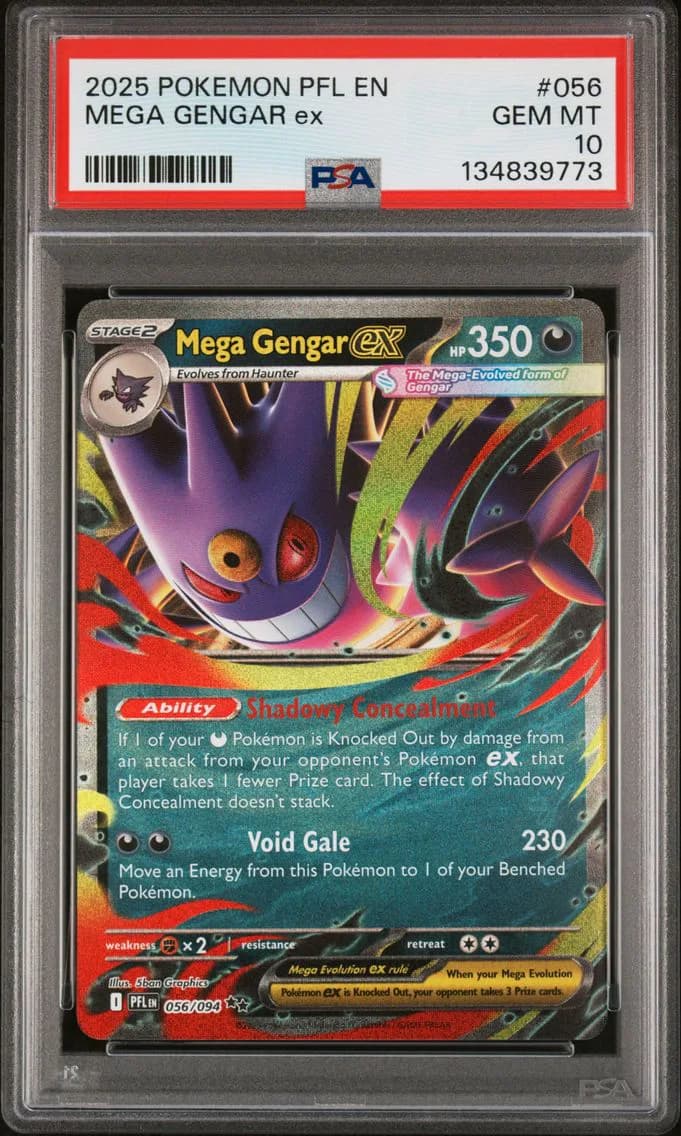 Mega Gengar EX, Phantasmal Flames, PSA 10