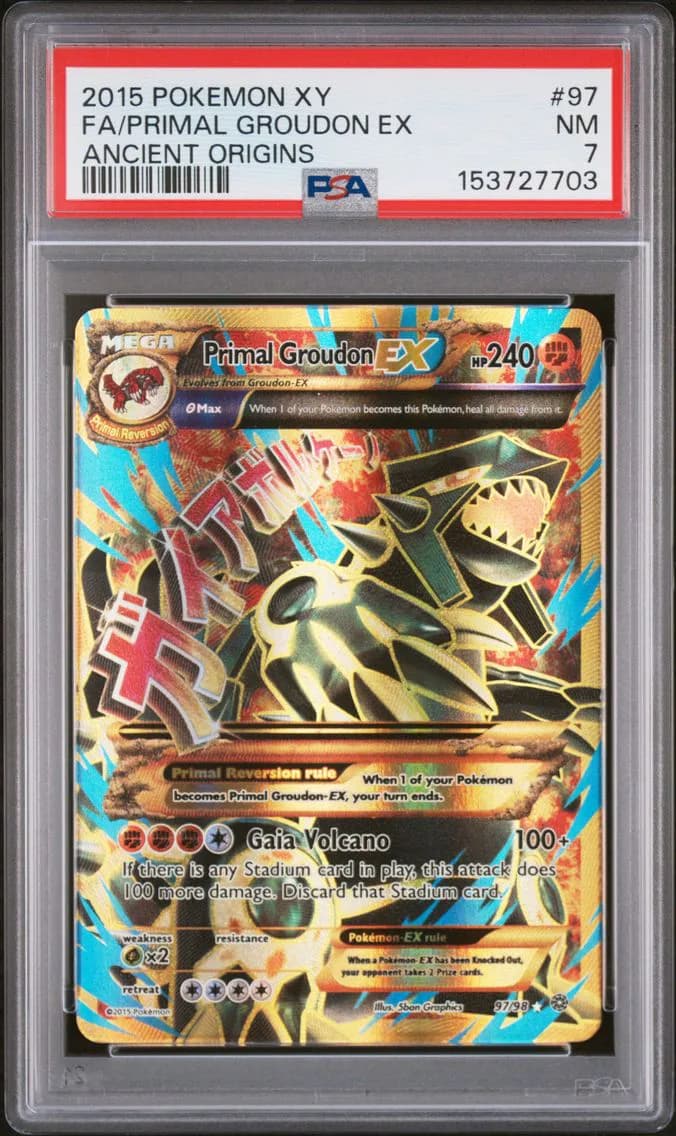 Primal Groudon EX, XY Ancient Origins, PSA 7