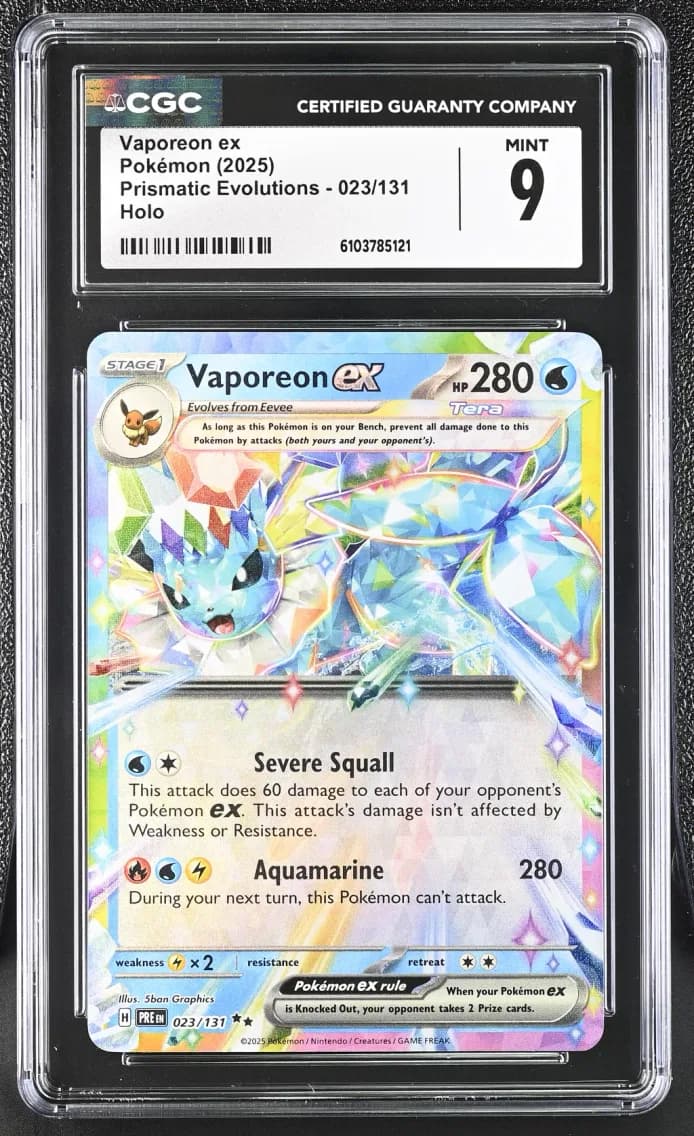Vaporeon ex, Prismatic Evolutions, CGC 9