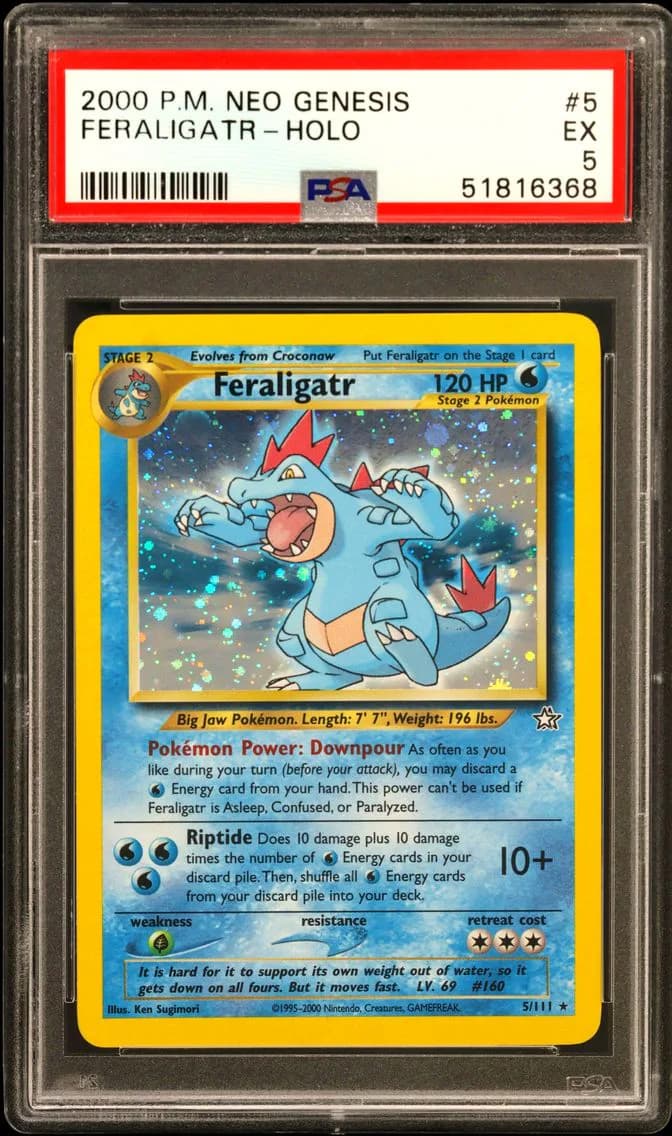 Feraligatr-Holo, Neo Genesis, PSA 5