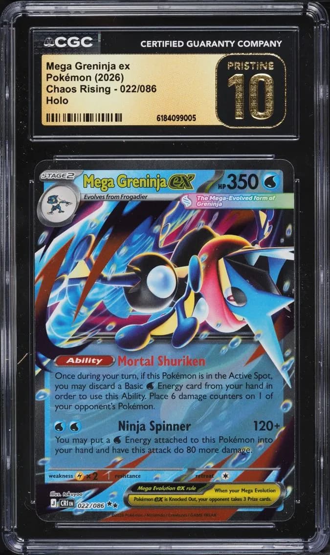 Mega Greninja ex, Chaos Rising, CGC 10