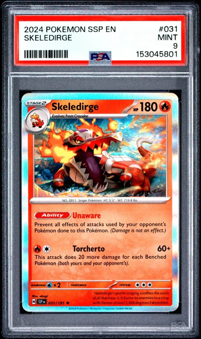 Skeledirge, Surging Sparks, PSA 9