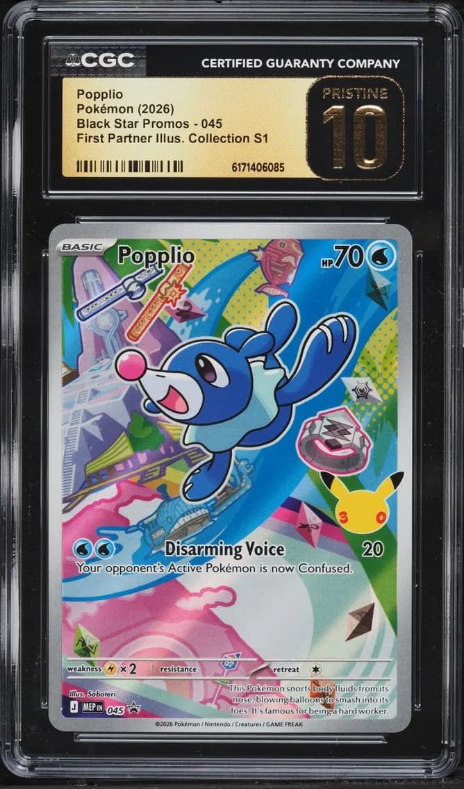 Popplio, Black Star Promos - Mega Evolution MEP EN, CGC 10