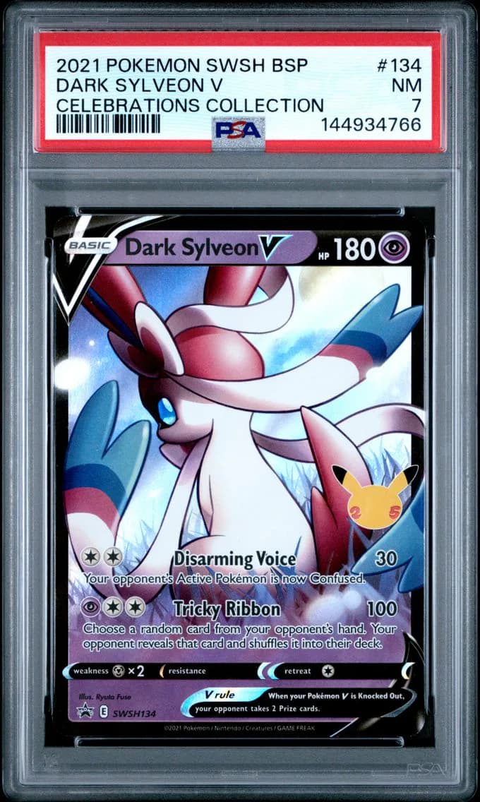 Dark Sylveon V, Swsh Black Star Promo, PSA 7