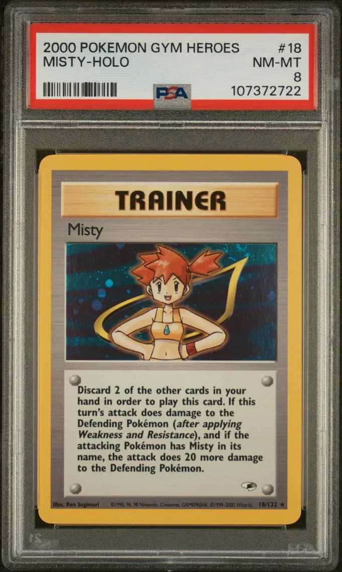 Misty-Holo, Gym Heroes, PSA 8
