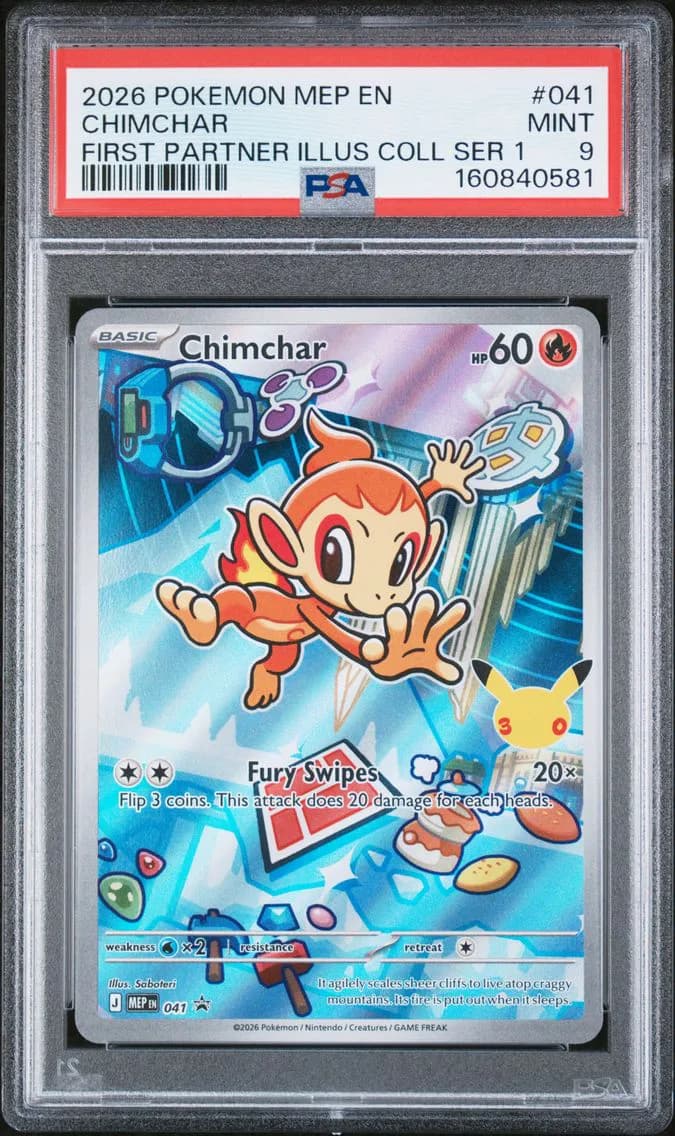 Chimchar, Me Black Star Promo, PSA 9