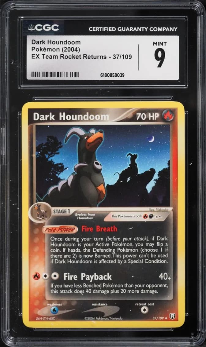 Dark Houndoom, EX Team Rocket Returns, CGC 9