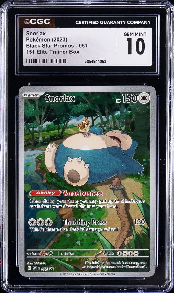Snorlax, Black Star Promos - Scarlet & Violet SVPEN, CGC 10