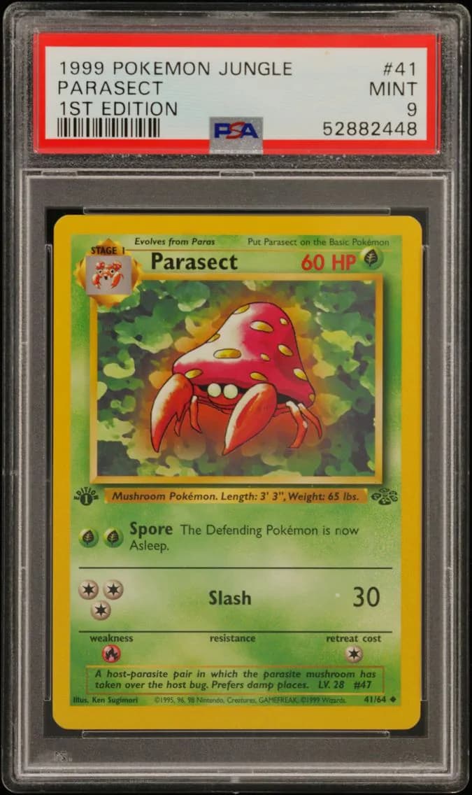 Parasect 1st Edition, Jungle, PSA 9