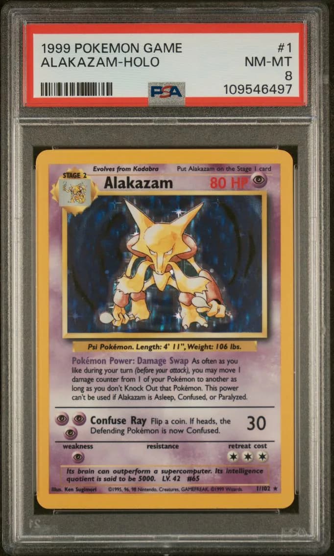 Alakazam-Holo, Game, PSA 8
