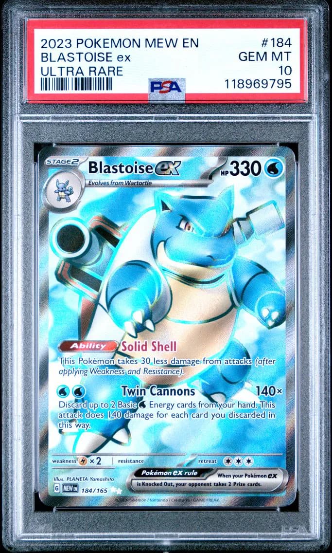 Blastoise EX, 151, PSA 10