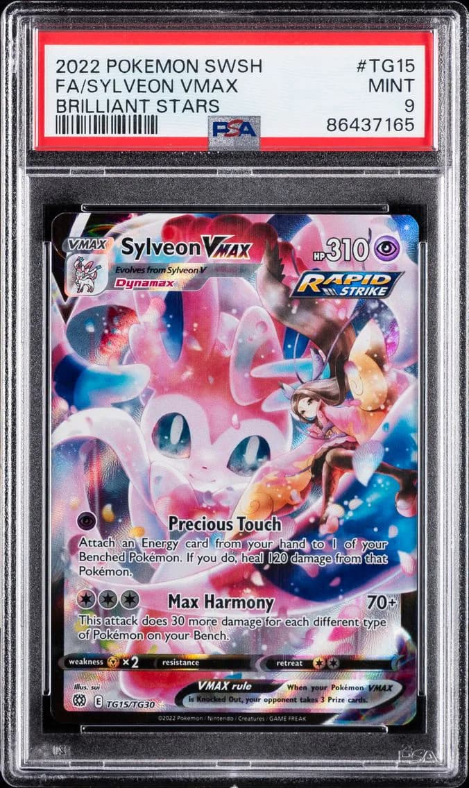 Sylveon VMAX, Sword & Shield Brilliant Stars, PSA 9