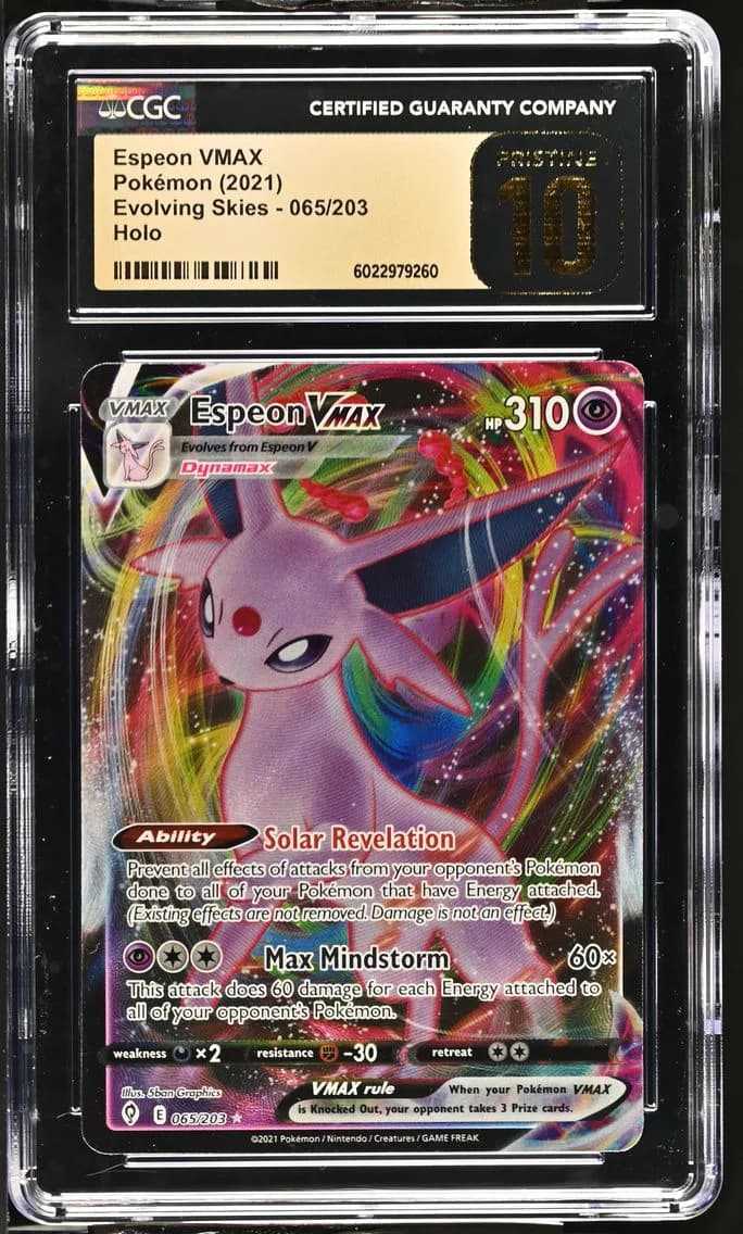 Espeon VMAX, Evolving Skies, CGC 10