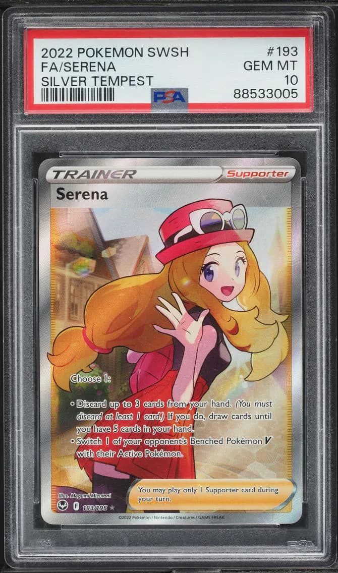 Serena, Sword & Shield Silver Tempest, PSA 10