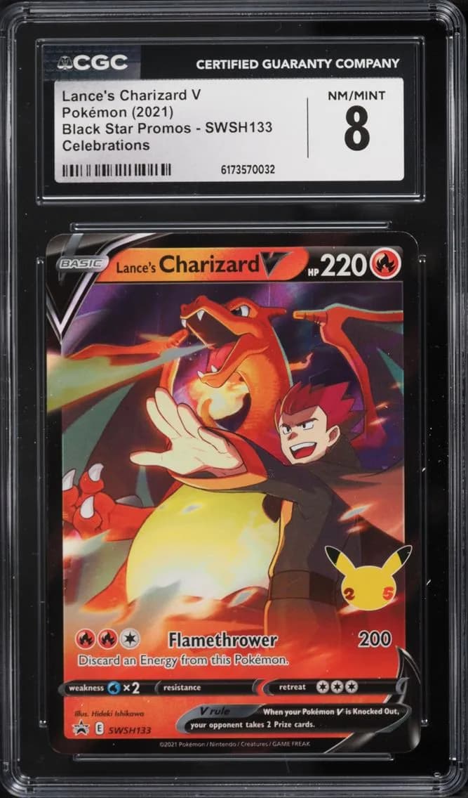 Lance's Charizard V, Black Star Promos - Sword & Shield, CGC 8
