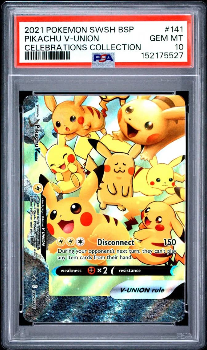 Pikachu V-Union, Swsh Black Star Promo, PSA 10