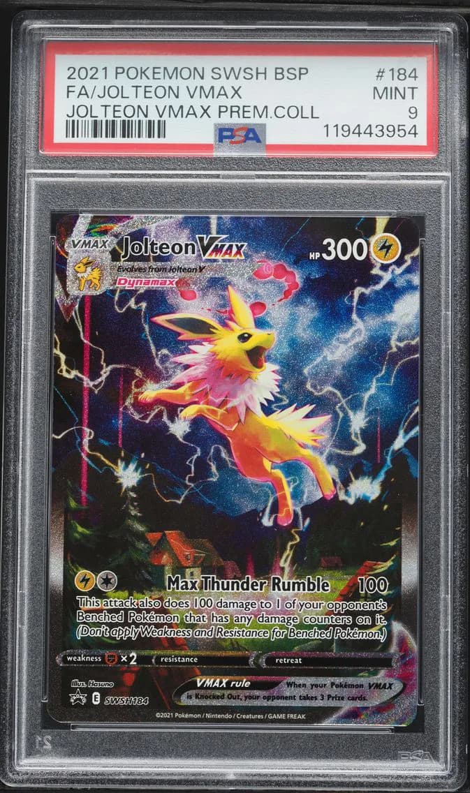 Jolteon VMAX, Swsh Black Star Promo, PSA 9