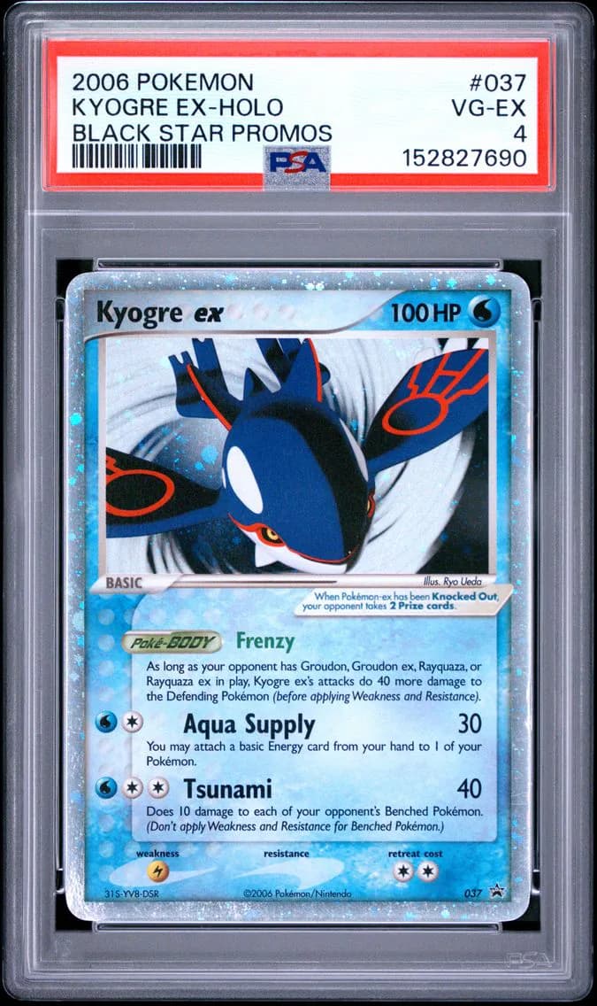 Kyogre EX-Holo, Black Star Promos, PSA 4