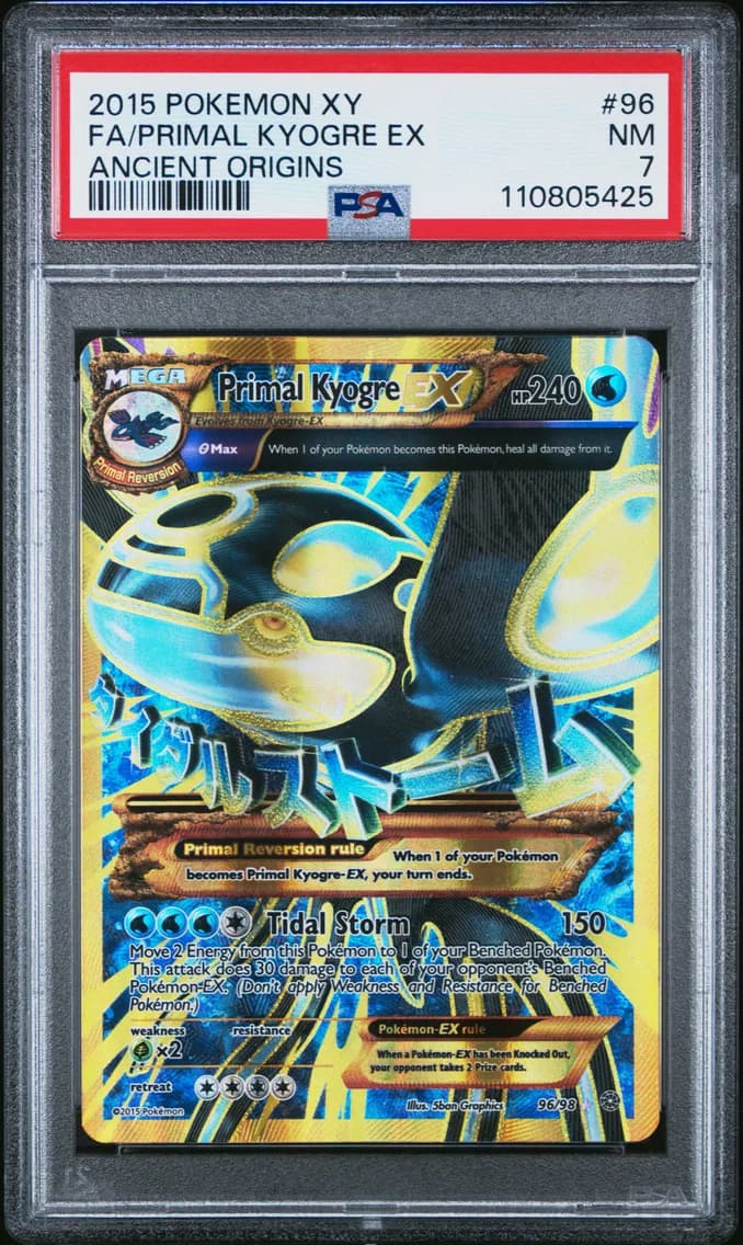 Primal Kyogre EX, XY Ancient Origins, PSA 7