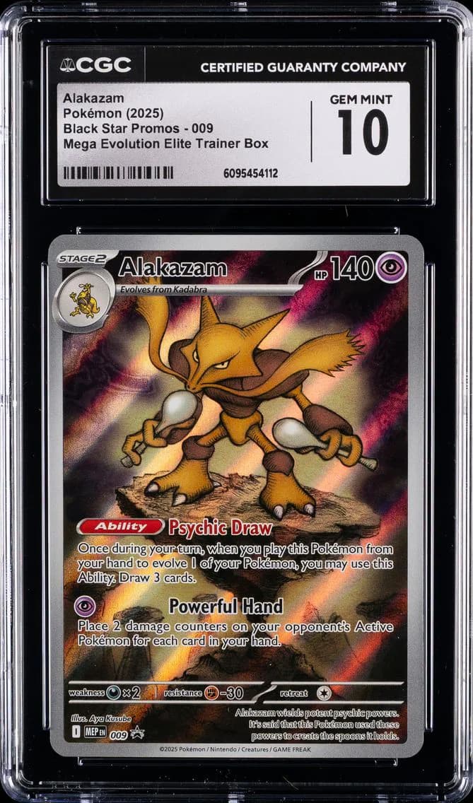Alakazam, Black Star Promos - Mega Evolution MEP EN, CGC 10