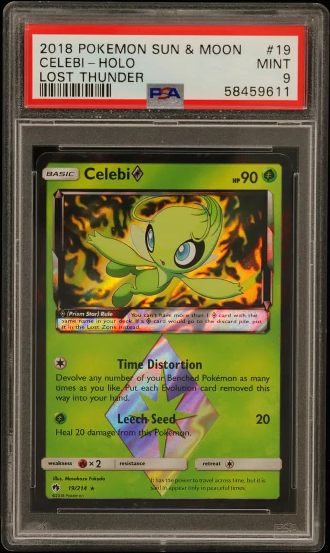 Celebi-Holo, Sun & Moon Lost Thunder, PSA 9