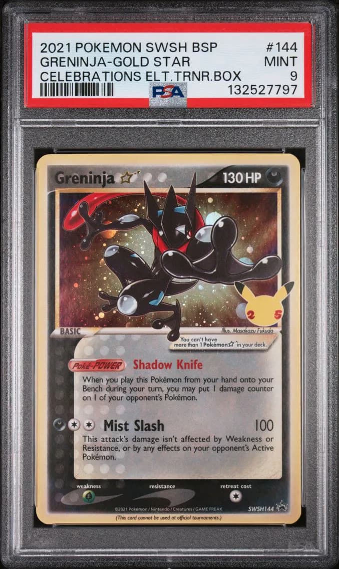 Greninja-Gold Star, Swsh Black Star Promo, PSA 9