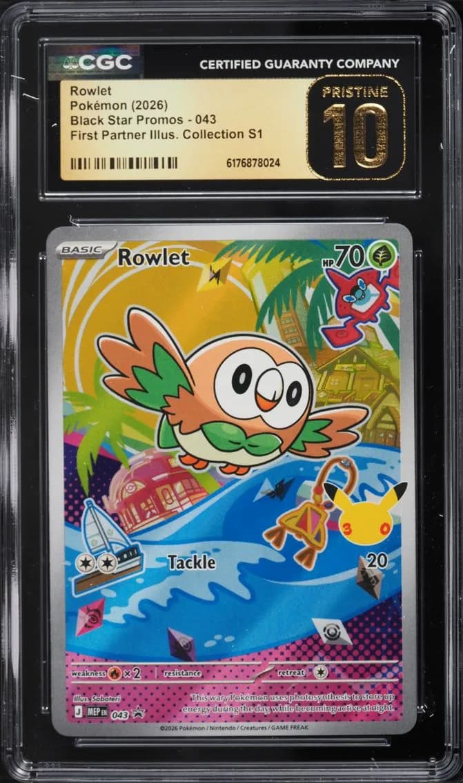 Rowlet, Black Star Promos - Mega Evolution MEP EN, CGC 10