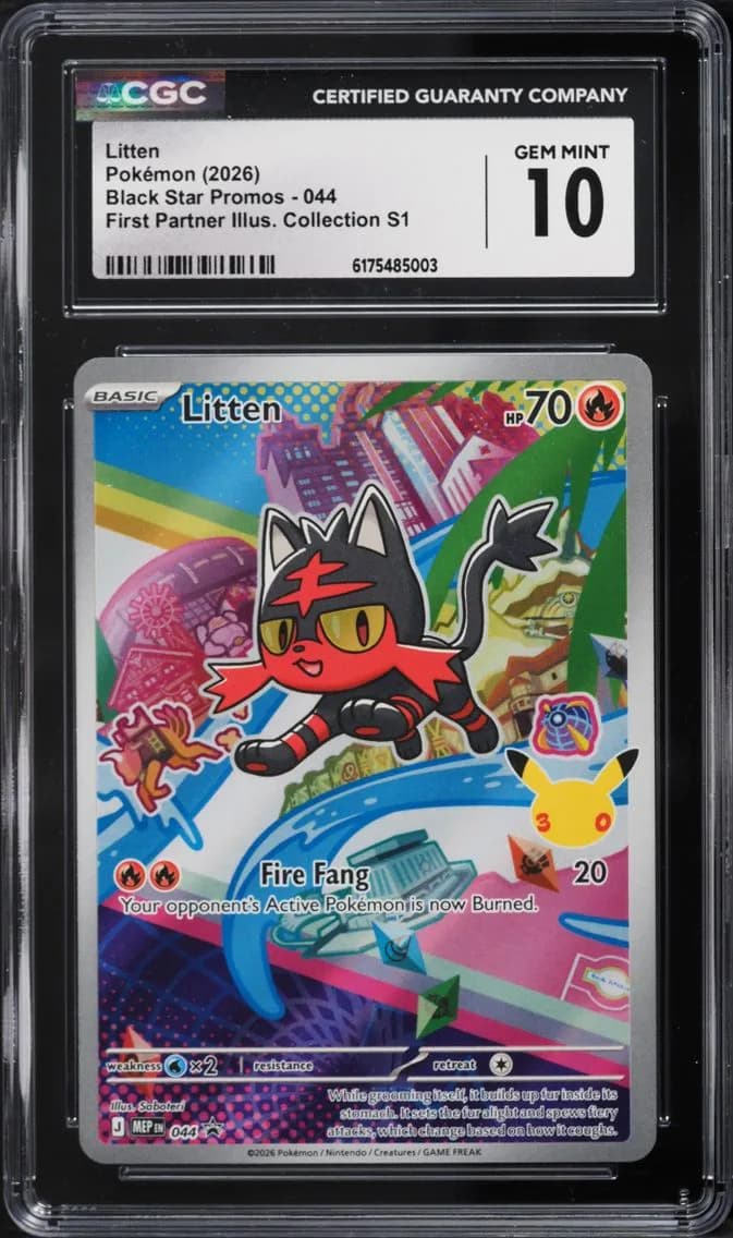 Litten, Black Star Promos - Mega Evolution MEP EN, CGC 10