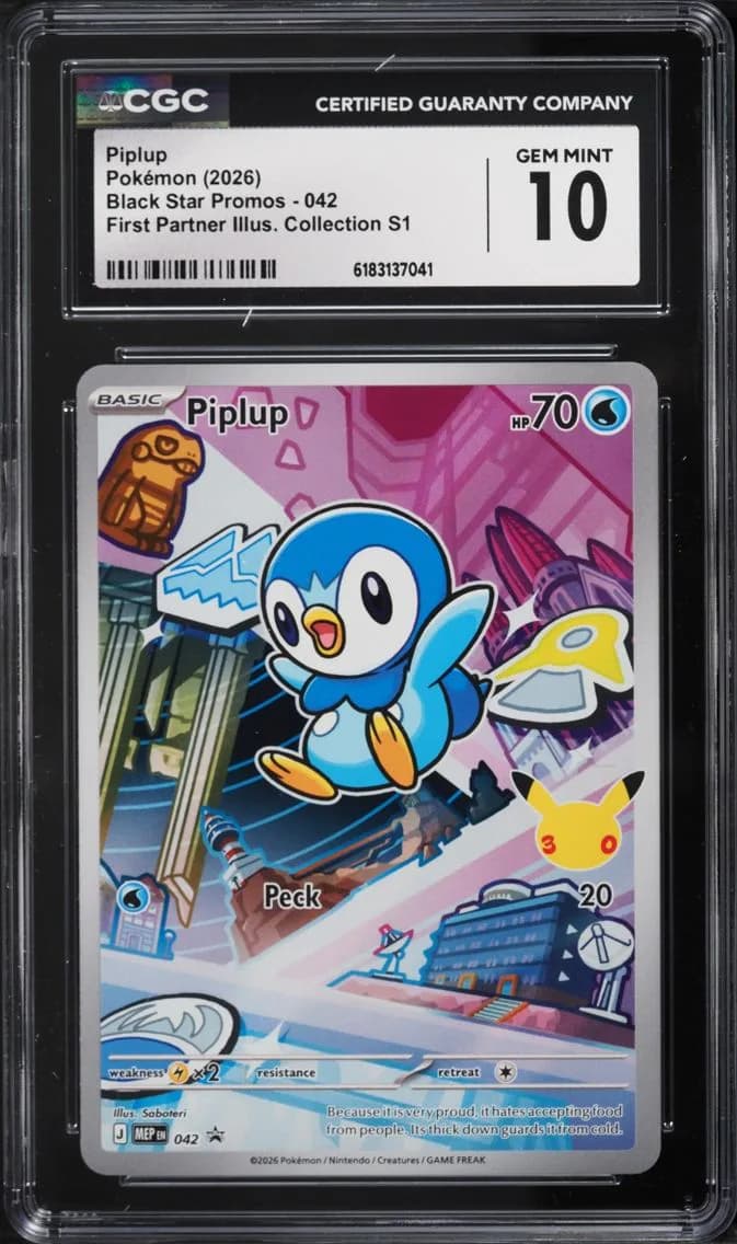 Piplup, Black Star Promos - Mega Evolution MEP EN, CGC 10
