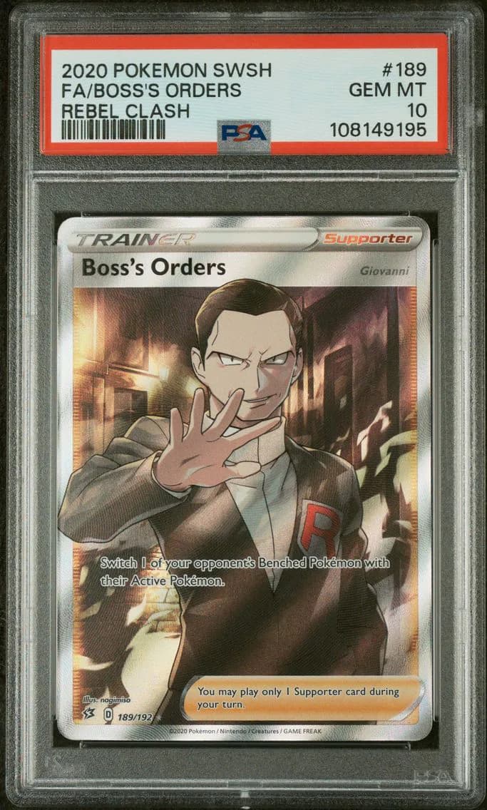 Boss's Orders, Sword & Shield Rebel Clash, PSA 10
