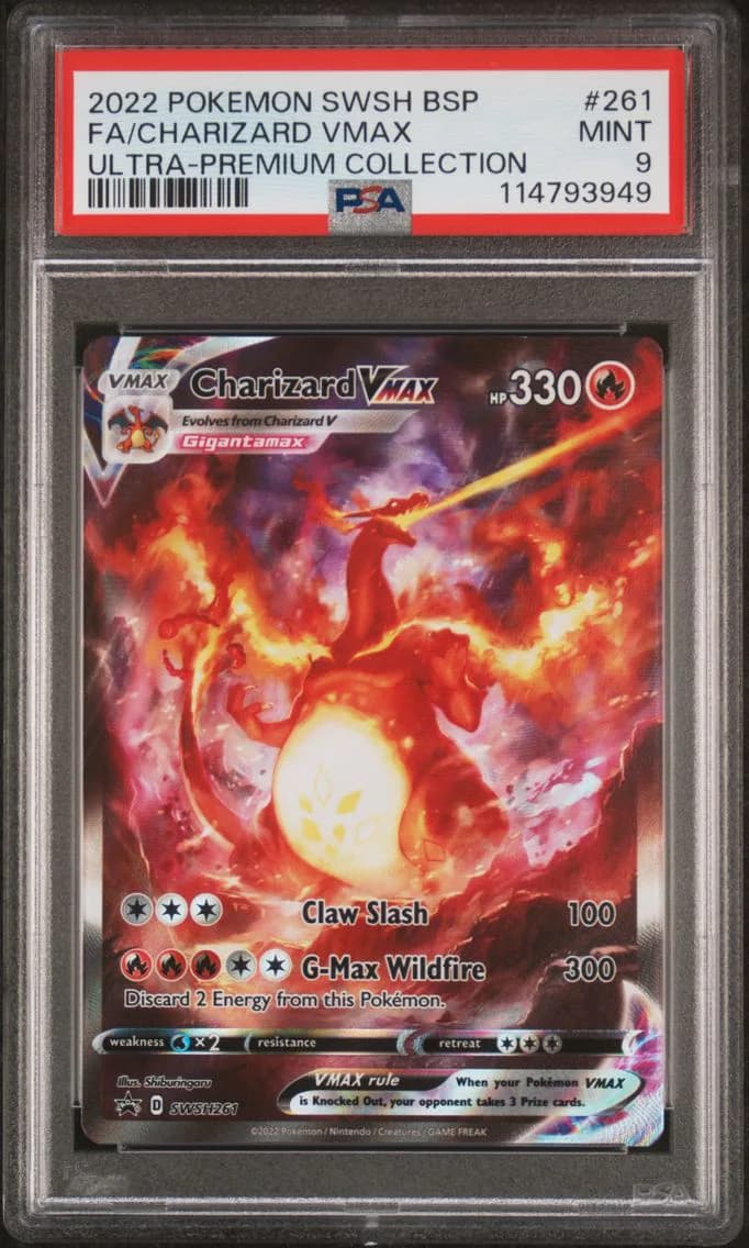 Charizard VMAX, Swsh Black Star Promo, PSA 9