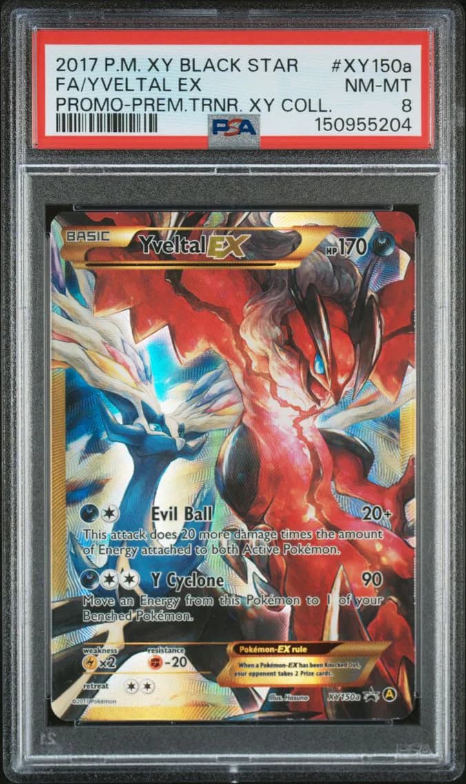 Yveltal EX, XY Black Star Promo, PSA 8