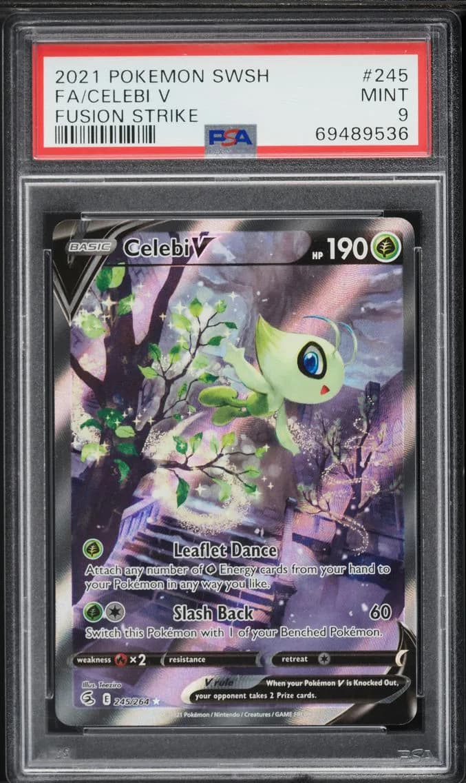 Celebi V, Sword & Shield Fusion Strike, PSA 9