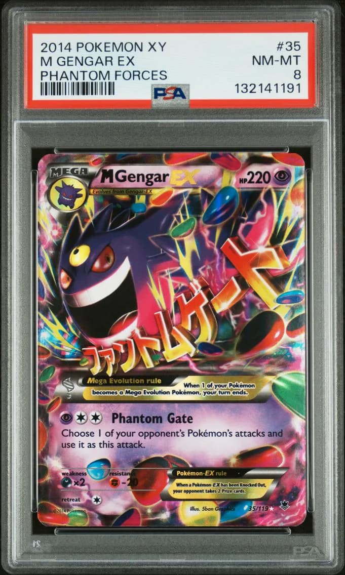 M Gengar EX, XY Phantom Forces, PSA 8