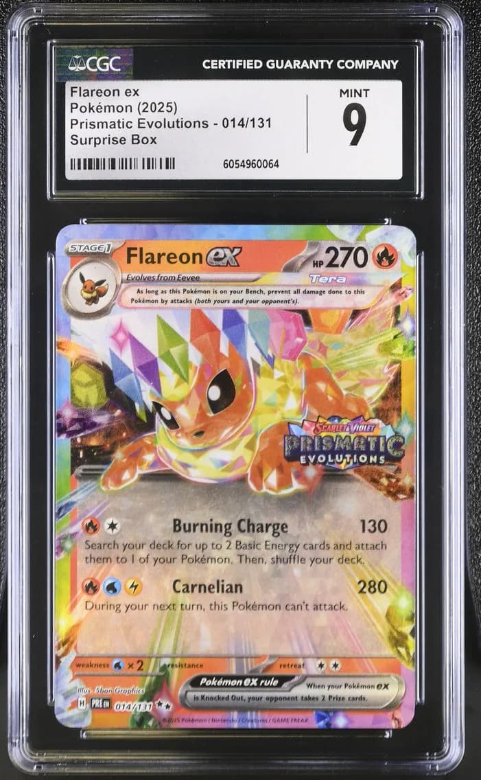 Flareon ex, Prismatic Evolutions, CGC 9