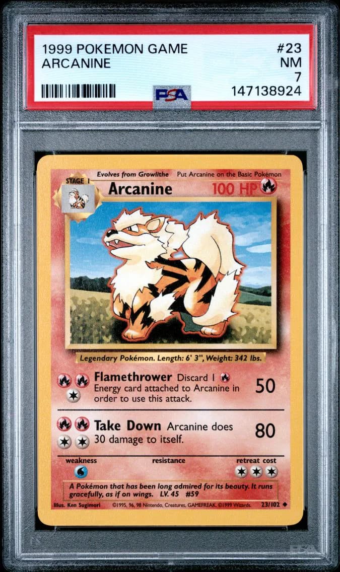 Arcanine, Game, PSA 7