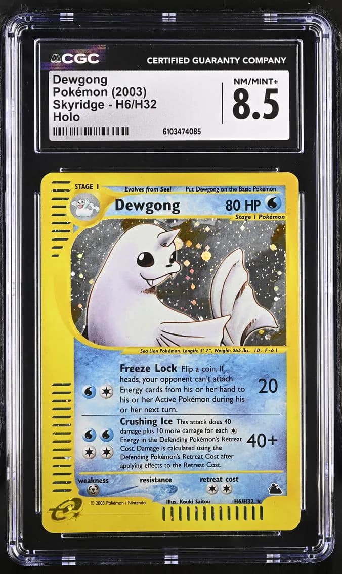 Dewgong, Skyridge, CGC 8.5